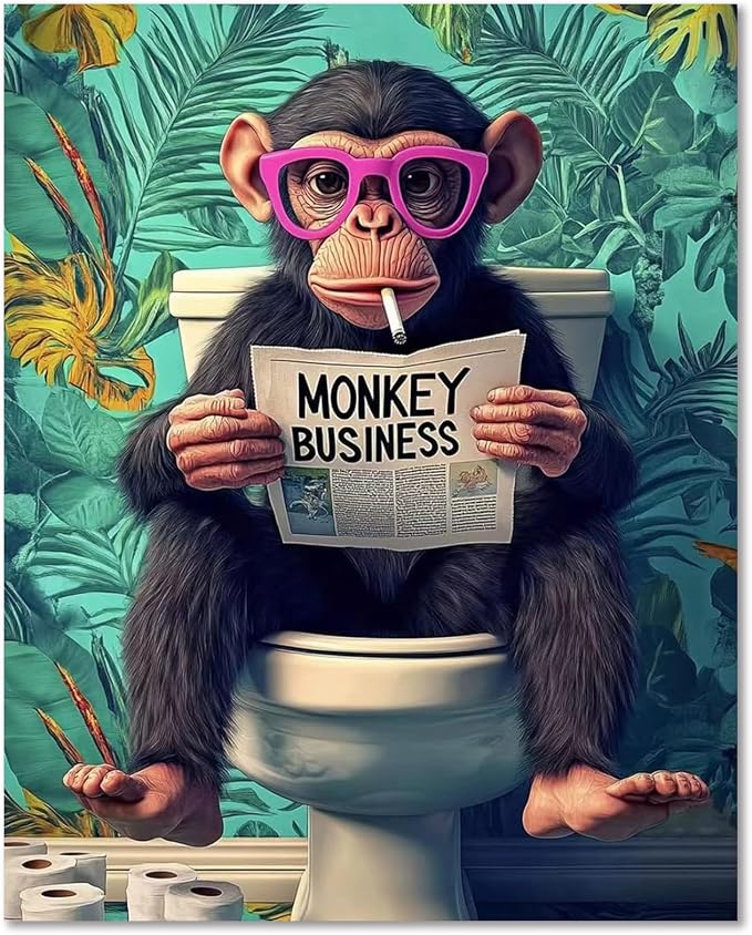 HMZephitiquc Paint by Numbers for Adults Monkey, Funny Paint by Numbers Kit for by Unknown