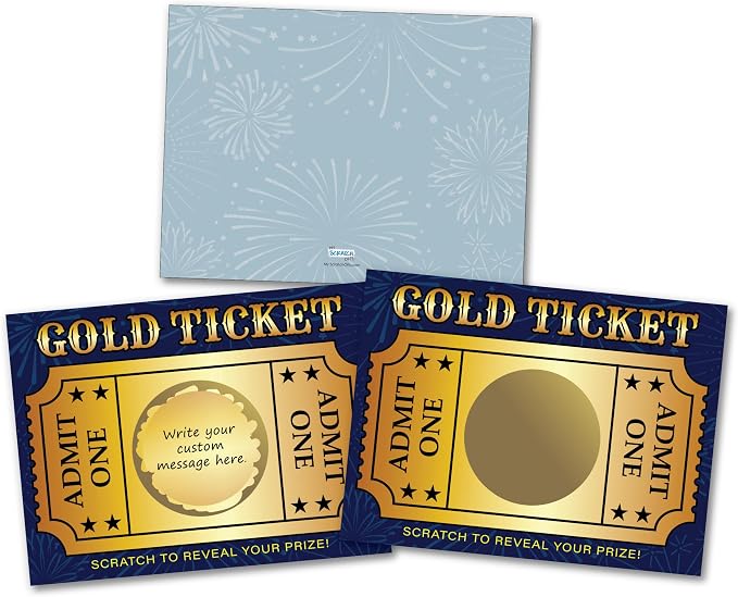 My Scratch Offs Gold Ticket Admit One DIY Make Your Own Scratch Off Tickets - Image 6