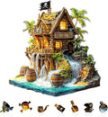 Wooden Puzzles for Adults Pirate Cabin Puzzles 150 Pieces Wood Puzzles Adults by Jollitot