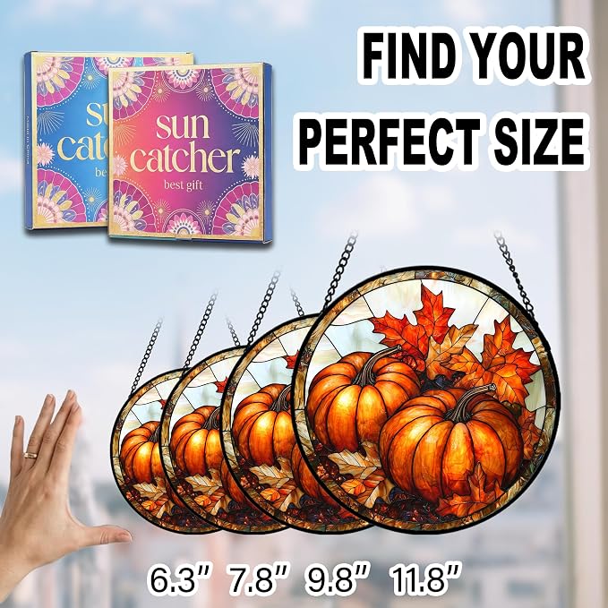 Pumpkin Maple Leaves Acrylic Suncatchers - Image 7