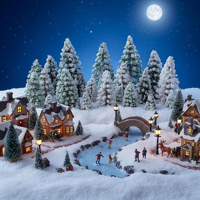 Skylety 35 Pieces Model Trees 6.3-1.2 Inch Mixed Miniature Trees Diorama - Image 5