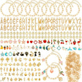 Flasoo 416 Pieces Gold Charm Bracelet Making Kit, Including Paperclip Chain by Flasoo