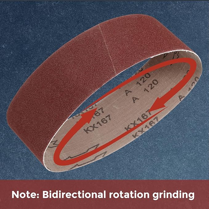 50 Pcs Sanding Belts 1/2 x 18 Inch 120 Grit Aluminum Oxide Abrasive Sandpaper for Belt Sander Metal Grinding Wood Working Weld Rust Removal