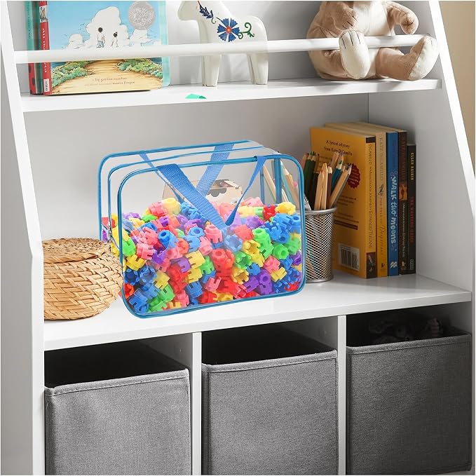 YOPCDJ 8 Packs 8 Colors Toy Storage Bags, Reusable Clear PVC Board Game Storage - Image 7