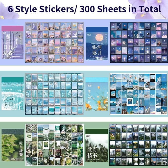 600 Pieces Washi Sticker Set, 12 Set Scrapbooking Diary Planner Album Diary - Image 4