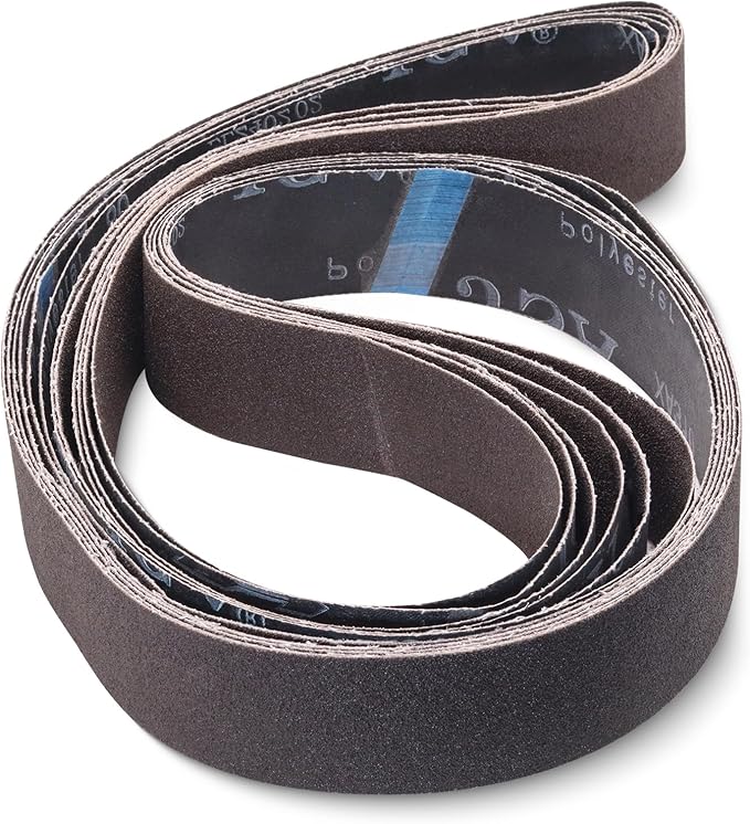 2 x 72 Inch Sanding Belts, 80 Grit Aluminum Oxide Metal Grinding Belts, 2 x 72 Sander Belts for Metal Polishing, Knife Sharpening, 6 Pack