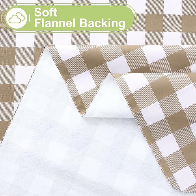 Smiry Oval Table Cloth, Waterproof Vinyl Tablecloths - Image 4
