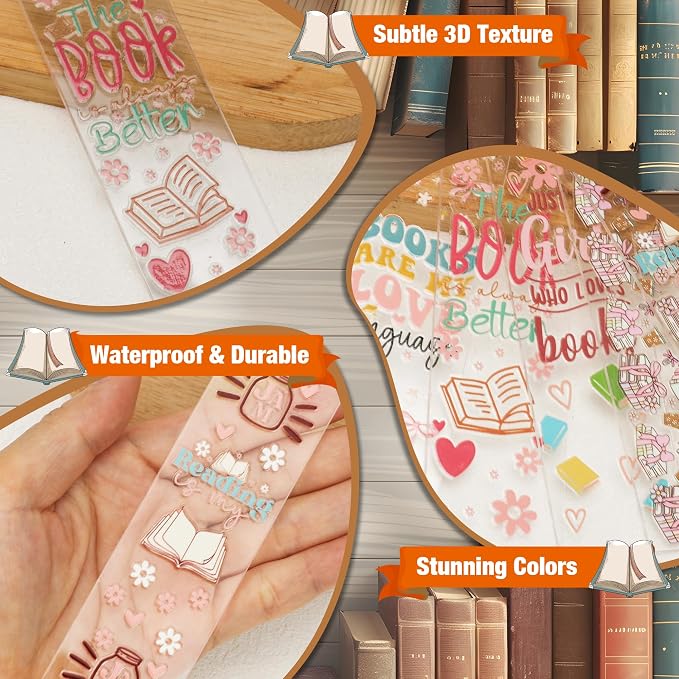 388 Pcs Bow Acrylic Bookmark Blanks Thicken 20 DIY Bookmark Making 22 Bow UV - Image 3