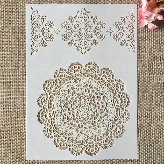TIAMECH A4 Reusable Intricate Mandala Stencil - Image 2