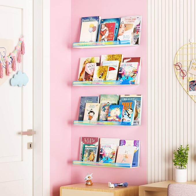 upsimples 2 Pcs 15" Iridescent Acrylic Shelves - Image 2