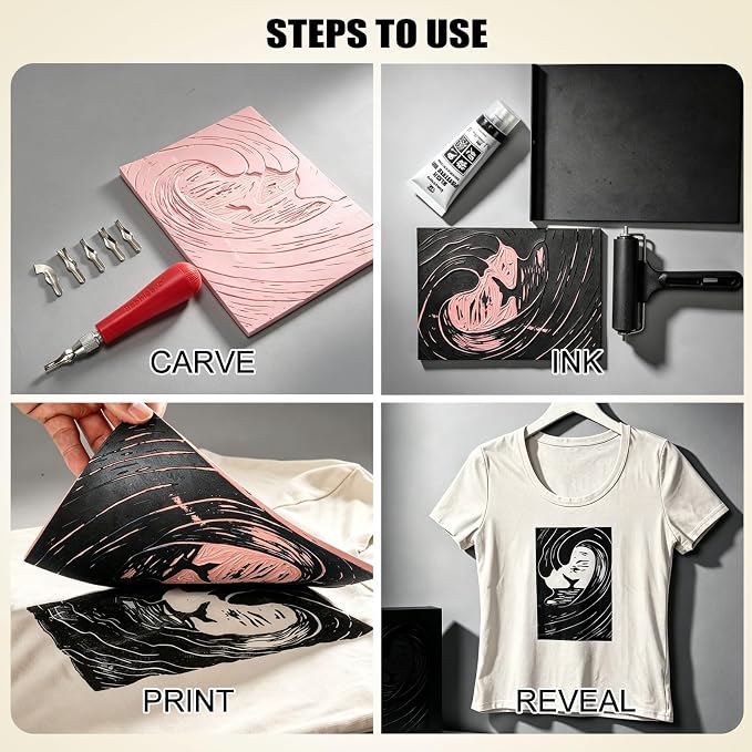 Bobblebro Linocut Kit for Printmaking - Image 5