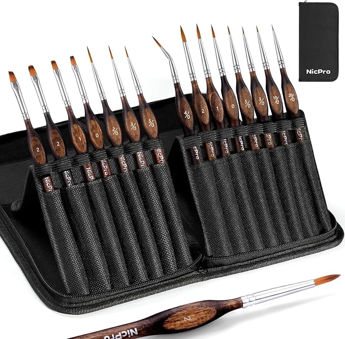 Nicpro Miniature Paint Brushes by Nicpro