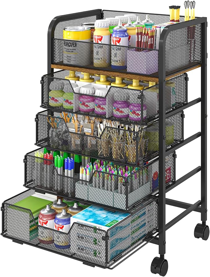 Yociyoga 5-Tier Craft Cart by FollowWithYociyogaTogether