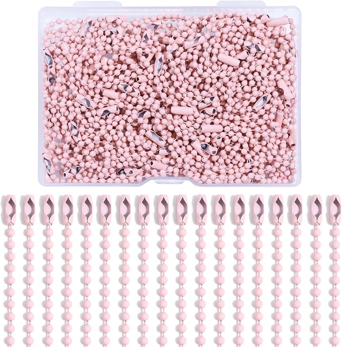 Lemonkey 100Pcs Ball Beads Chains Bulk, 4 Inch Dog Tag Metal Small Chains by Lemonkey