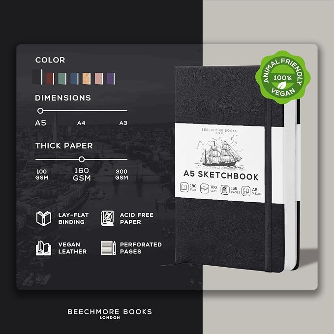 Beechmore Books A5 Mixed Media Sketchbook - Image 2
