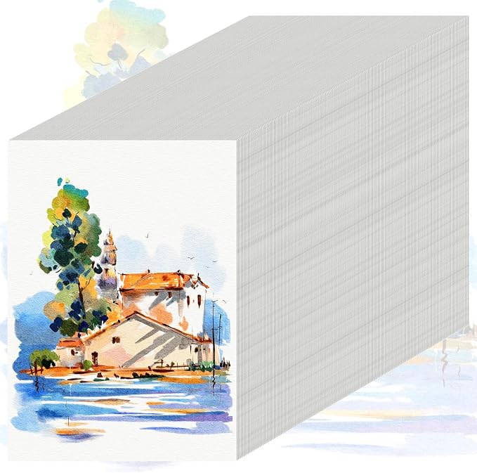 168 Sheets 5x7 Watercolor Paper Bulk, Cold Press Watercolor Paper 5x7, 110 by WatercolorPaper
