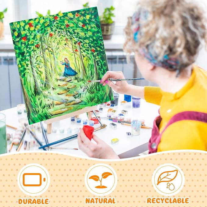 Barydat 24 Pcs Wood Panels for Painting 10'' x 10'' Unfinished Wood Canvas - Image 5