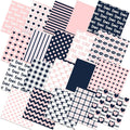 HunnmingRe 20 Pcs 10''x10'' Valentines Pink Quilting Fabric Square Bundle Love by HunnmingRe