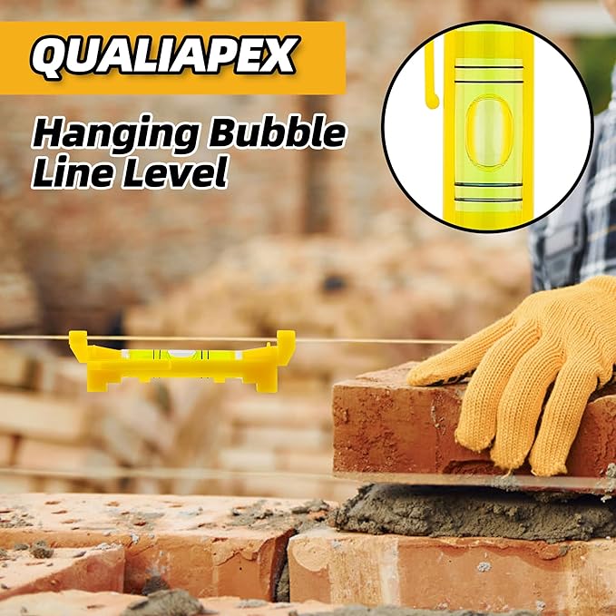 8 Pcs Hanging Bubble Line Level String Tools, Mini Spirit Level for Building Trades, Bricklaying, Tiling, Engineering, Surveying, Metalworking and Measuring