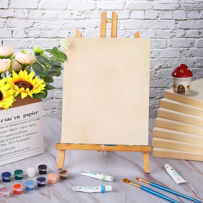 Aodaer 2 Pack Wood Panels 8 x 10 Inch Wooden Panels Canvas Unfinished Craft - Image 5