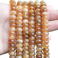 Songxi 5x8mm Natural Yellow Crystal Stone Rondelle Beads, Gemstone by SongXi
