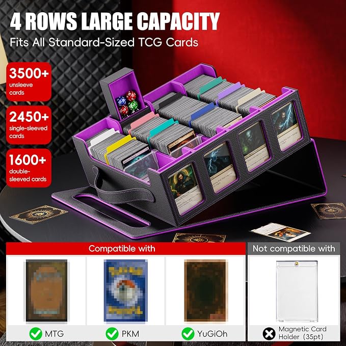 Trading Card Storage Box – 3500+ Magnetic MTG Deck Box - Image 3