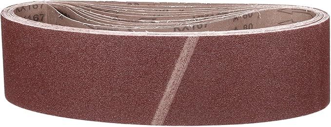 4 x 36 Inch Sanding Belt, 1 Pcs 80 Grit Knife Sharpener Belts Work Sharpening for Belt Sander Knife Carving Tool Metal Working
