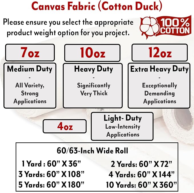 Barcelonetta | Canvas Fabric | Cotton Duck | Lightweight | Natural 4oz | 60'' - Image 3