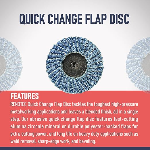30 Pcs 2 Inch Mini Flap Disc, Zirconia High Density, with 1 Pcs 1/4 inch Shank Holder, for Metal Grinding, for Angle Die Grinder (40 GRIT)