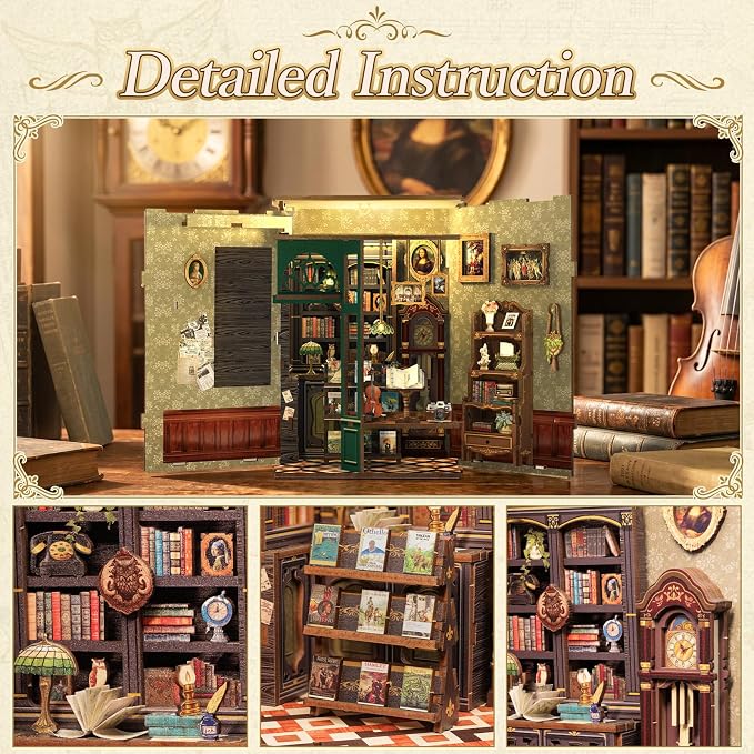 Fsolis Book Nook Kit Booknook Bookshop - Image 7