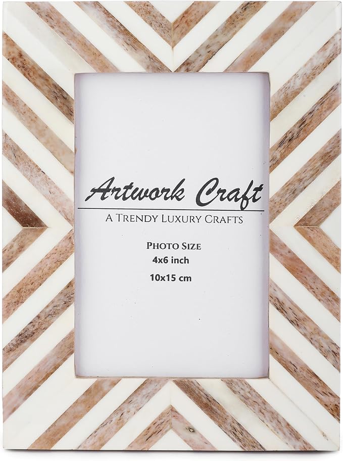 Picture Photo Frame Chevron Herringbone Art Inspired Vintage Table-Top/Wall by ArtworkCraft