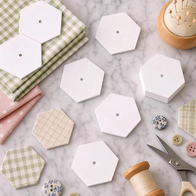 350 PCS Paper Piecing 1.5", Hexagon Quilting Templates - Image 7