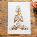TIAMECH A4 Reusable Yoga Girl Stencil by TIAMECH