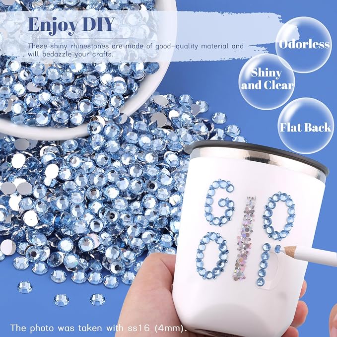 12000PCS 2mm Resin Rhinestones in Bulk, Bedazzling Flatback Crystals Rhinestones - Image 4