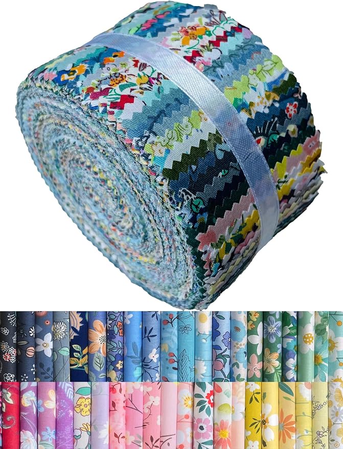 40 Strip Jelly Roll Fabric Strips by HANPATQUI