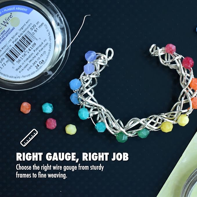 Artistic Wire, 20 Gauge Silver Plated Tarnish Resistant Colored Copper Craft - Image 9