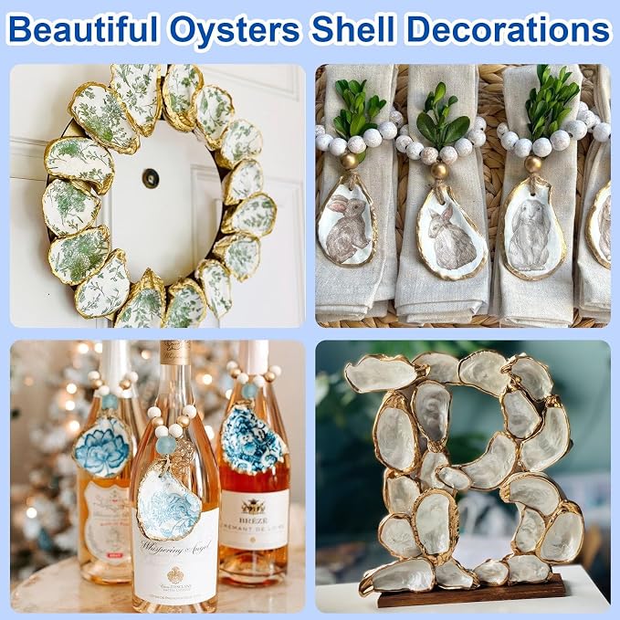 15PCS Natural Oyster Shells 4-5 in Uncarved Oyster Shells - Image 7