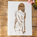 TIAMECH A4 Reusable Shy Dress Girl Stencil by TIAMECH
