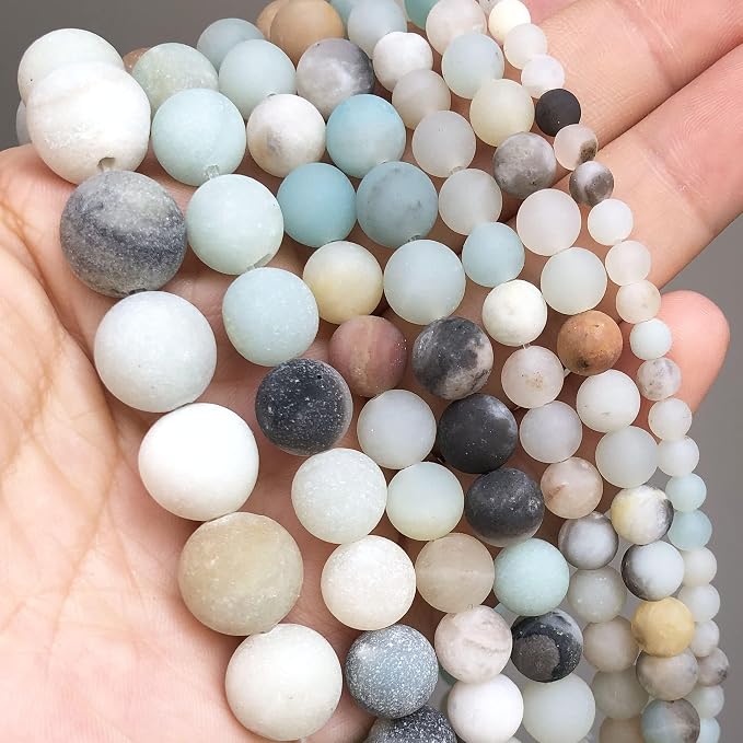 6mm Matte Amazonite Beads, 15-Inch Matte Round Loose Stone Beads - Image 8