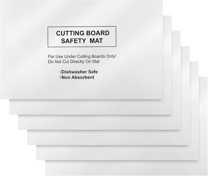 Haull 6 Pcs Non slip Cutting Board Mats Non Absorbent Safety Mat by Kedauud