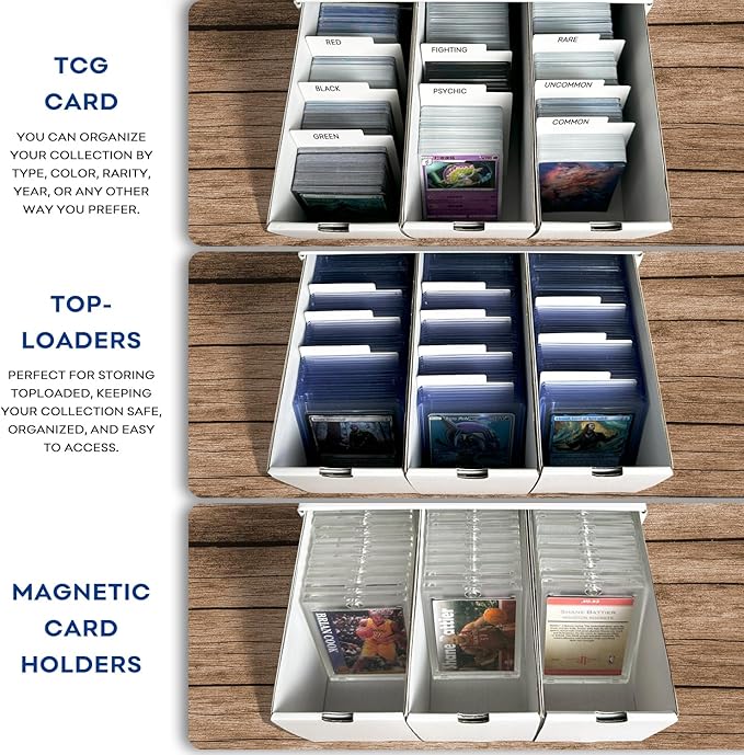 Fageverld Trading Card Storage Box, Top Loaders Storage Box - Image 6