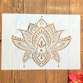 TIAMECH A4 Reusable Sacred Lotus Flower Stencil by TIAMECH