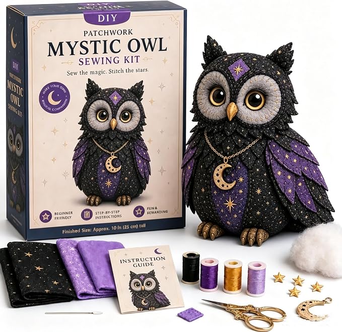 Mystic Patchwork Animal Sewing Kit – DIY Plush Craft Kit by Unknown