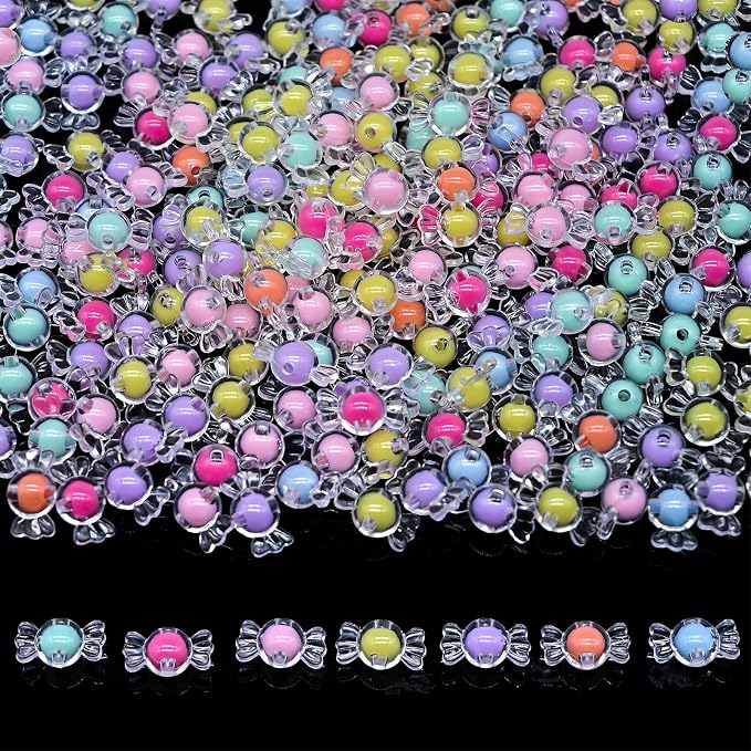 200+ pcs Candy Bulk Assorted Cute Kandi Beads by YuSheng
