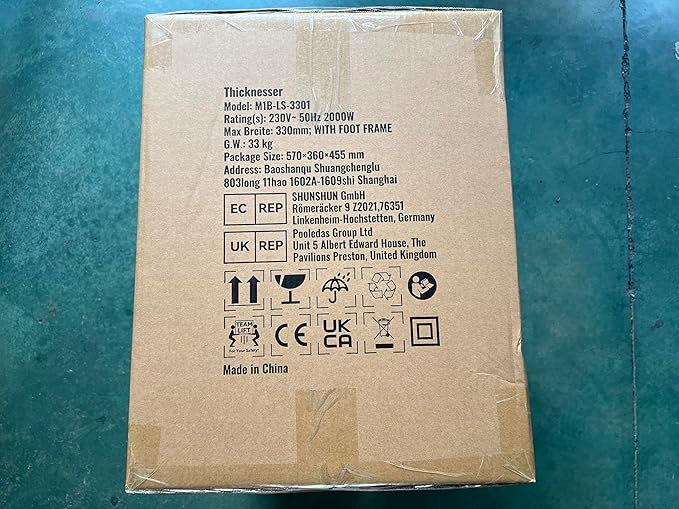VEVOR Thickness Planer - 13-Inch Benchtop Wood Planer, 2000W, 8000 rpm, 15 AMP, Foldable, 6m/min Planing Speed, Iron Stand, Dust Exhaust for Woodworking
