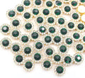 12mm 150pcs Dark Green Sew on Rhinestones, Crystals Glass Gems by Unknown
