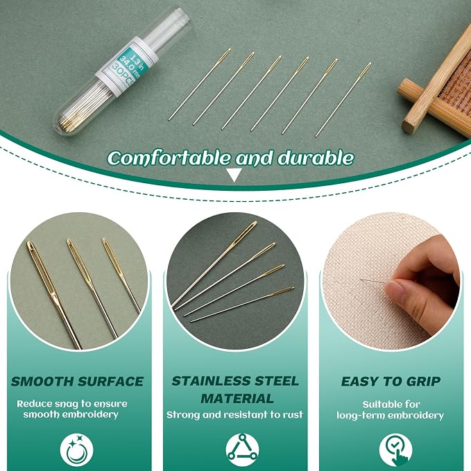 Fteven 30PCS Cross Stitch Needles, Size 26 Stainless Steel Embroidery Needles - Image 4