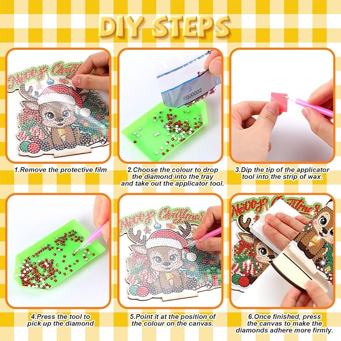 YooNotee 12 Sets Interchangeable Seasonal Diamond Art Tabletop Decorations - Image 3