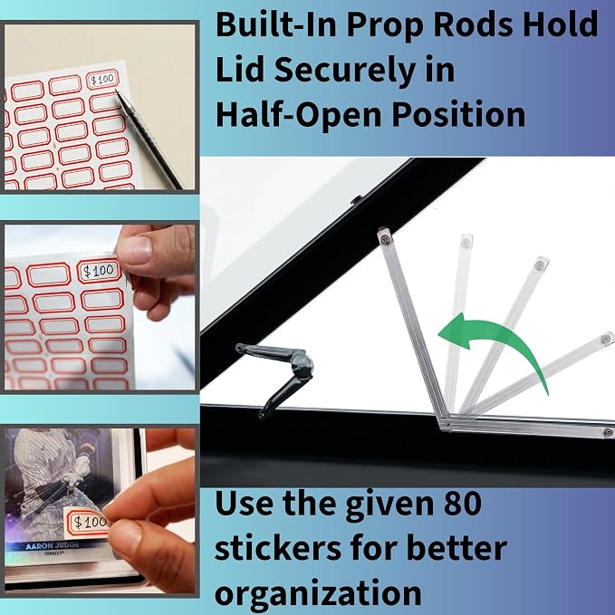 Professional Large Card Display Case | 34 x 22 inches | Tabletop TradeShow - Image 5