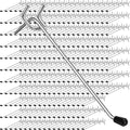 Tatuo 200 Pcs Pegboard Hooks Galvanized Metal Pegs with Rubber Tip Fit 1/4" 1/8" for Garage Store Wall Tool Organization Display(6 Inch)